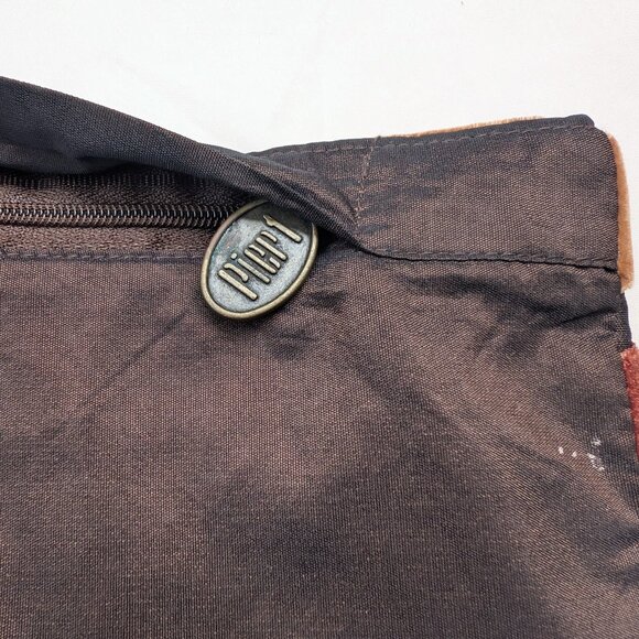 Pier 1 Velvet Chevron Pillow Cover 16 x 16 Inches - Picture 5 of 5